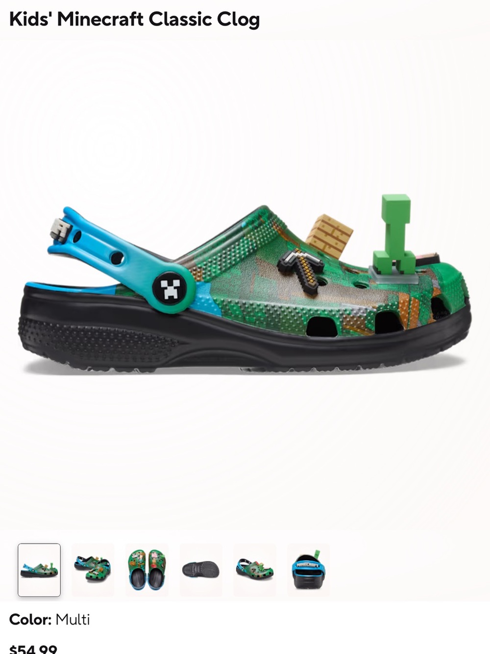 CROCS Kids' Minecraft Classic Clog kids  C11 slip on summer waterproof